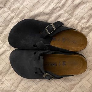 Blue soft leather Birkenstock bostons! Barely worn!